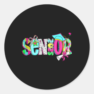Cl Of 2025 Senior 2025 Back To School 2025 Graduat Classic Round Sticker