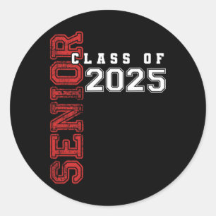 Cl Of 2025 Senior 2025 Grad Graduate Graduation 20 Classic Round Sticker