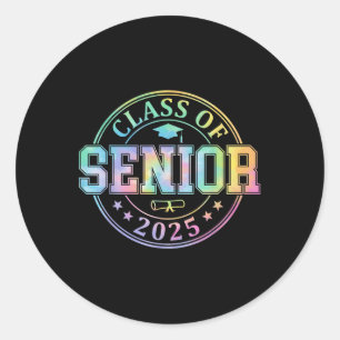 Cl Of 2025 Senior 2025 Graduation Funny Mens Women Classic Round Sticker