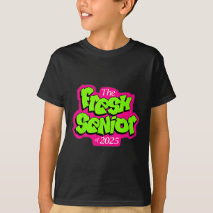 Cl Of 2025 Senior Fresh 90s Retro Tv Style Graduat T-Shirt