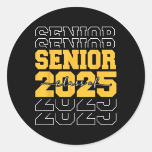 Cl Of 2025 Senior Gifts Funny Seniors 2025 Graduat Classic Round Sticker