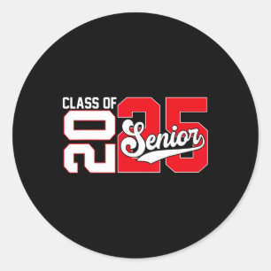 Cl Of 2025 Senior Graduation 2025 Back To School K Classic Round Sticker