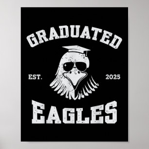 Cl Of 2025 Senior Men Graduated Eagles Mascot Kid Poster