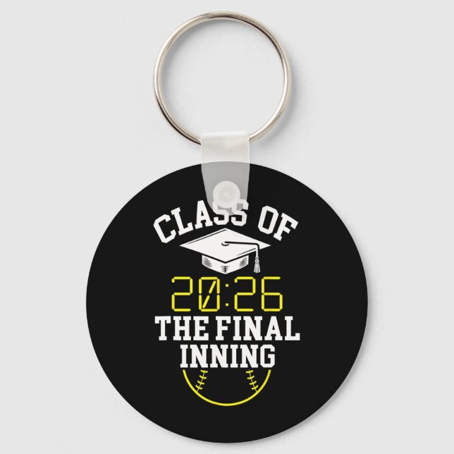 Cl Of 2026 Final Inning Softll Senior 2026  Keychain (Front)