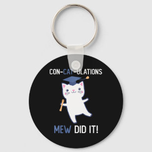 Cl Of 2026 Graduate Mew Did It Cat Lover Graduatio Keychain