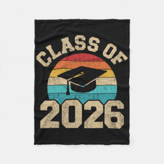 Cl Of 2026 Graduation Hat Retro  Fleece Blanket