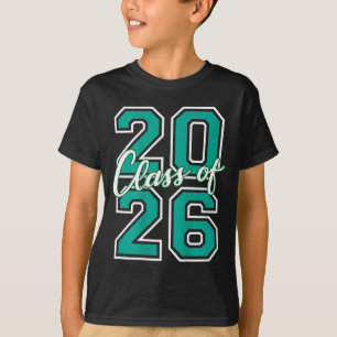 Cl Of 2026 Graduation Varsity Teal And White On Th T-Shirt