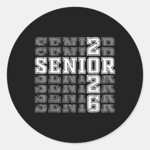Cl Of 2026 Senior 2026 Back To School 2026 Graduat Classic Round Sticker