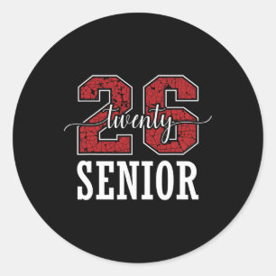 Cl Of 2026 Senior, 2026 Graduation  Classic Round Sticker