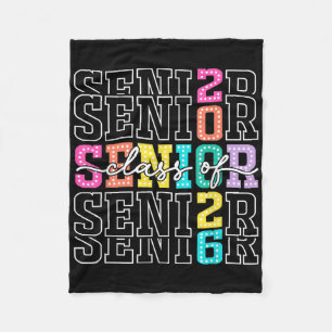 Cl Of 2026 Senior 2026 Graduation Student Men Wome Fleece Blanket