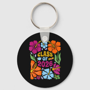Cl of 2026 Senior Graduate Hibiscus Flower Keychain