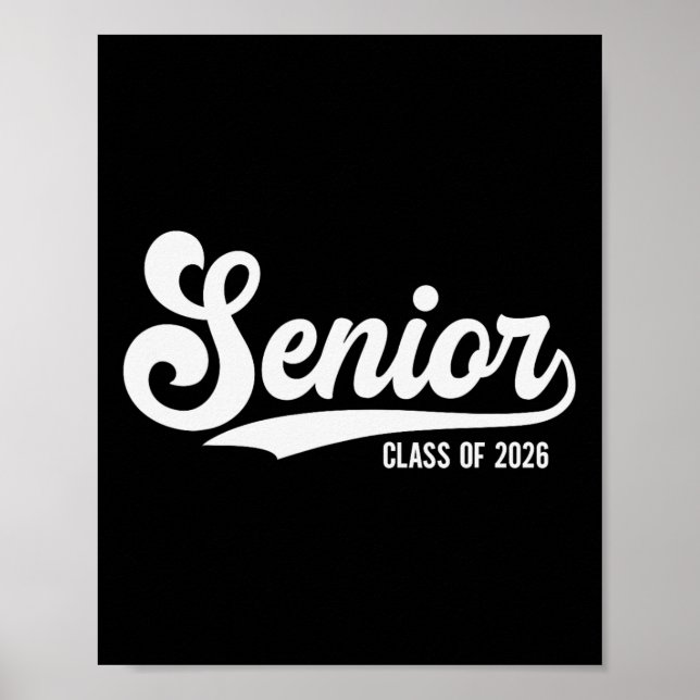 Cl Of 2026 Senior Graduation From High School Coll Poster (Front)