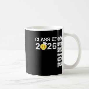 Cl Of 2026 Senior Softll Player Graduation Coffee Mug