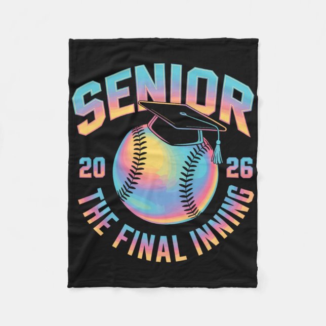 Cl Of 2026 Senior Softll The Final Inning  Fleece Blanket (Front)