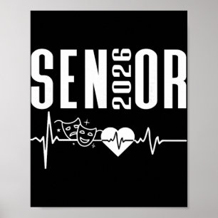 Cl Of 2026 Senior Theatre Themed Drama Heartbeat G Poster