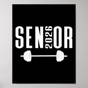 Cl Of 2026 Senior Weightlifting Team Gym Rbell Wei Poster
