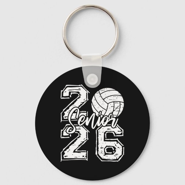 Cl Of 2026 Volleyball Senior 2026 Back To School F Keychain (Front)