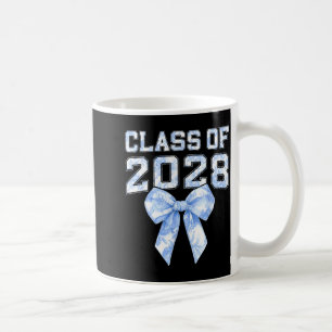 Cl Of 2028 Blue Toile Floral Coquette Bow Girl Kid Coffee Mug