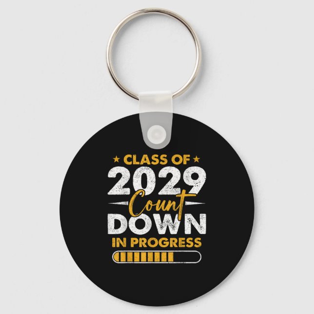 Cl Of 2029 Count Down In Progress Graduation 8th G Keychain (Front)