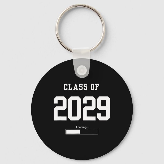Cl Of 2029 Freshman Future Senior High School Coll Keychain (Front)
