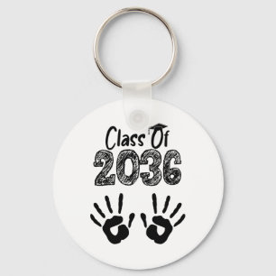 Cl Of 2036 Grow With Me Shirt Handprint On Ck Pre- Keychain