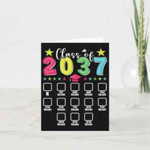 Cl Of 2037 Graduation Checklist Kindergarten 12th Card