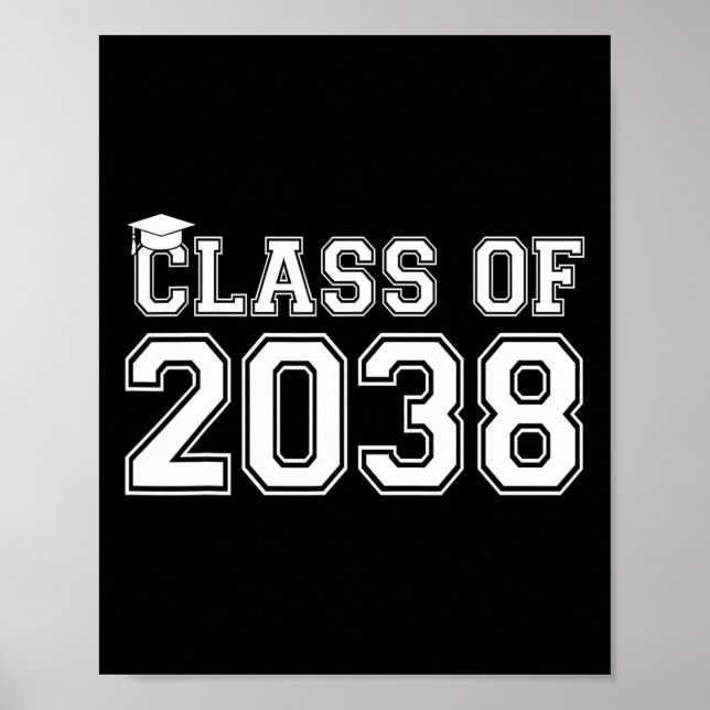 Cl Of 2038 First Day Of Back To School Teacher Boy Poster (Front)