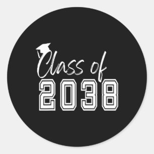 Cl Of 2038 Grow With Me First Day Of School Pre-k  Classic Round Sticker