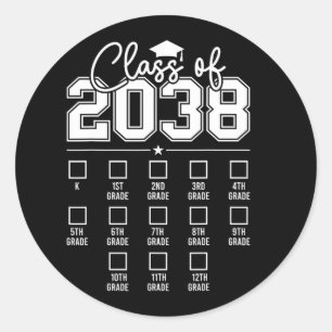 Cl Of 2038 Grow With Me Funny Kindergarten Back To Classic Round Sticker