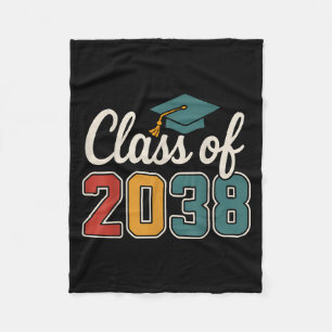 Cl Of 2038 Grow With Me Funny Kindergarten To Grad Fleece Blanket