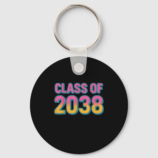 Cl Of 2038 Grow With Me Funny Kindergarten To Grad Keychain (Front)