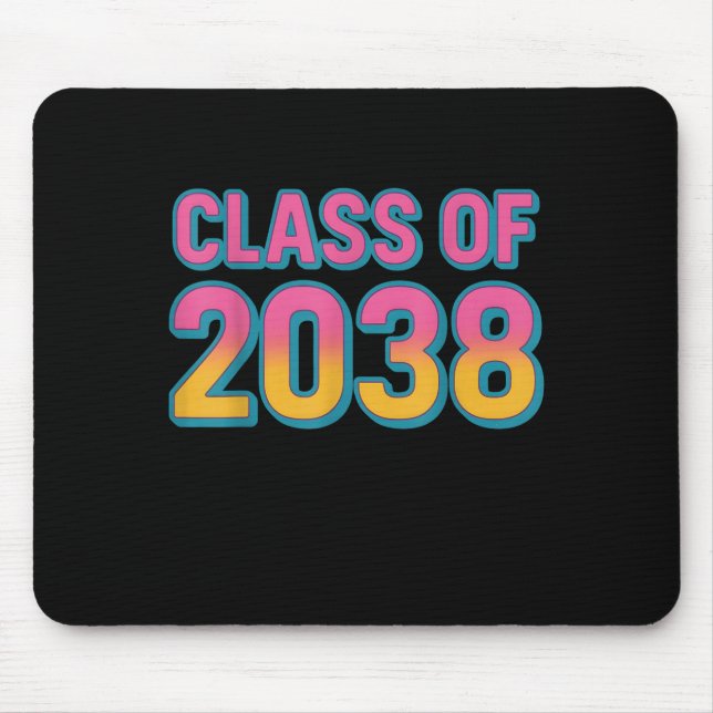 Cl Of 2038 Grow With Me Funny Kindergarten To Grad Mouse Pad (Front)