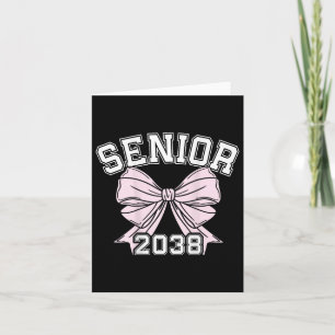 Cl Of 2038 Senior Coquette Bow Aesthetic Card