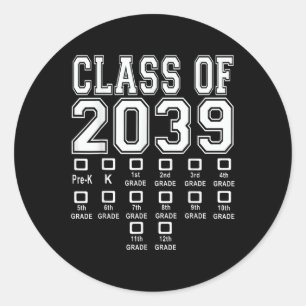 Cl Of 2039 Grow With Me  Classic Round Sticker