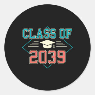 Cl Of 20&#; First Day Of School Pre K Grow To Gra Classic Round Sticker