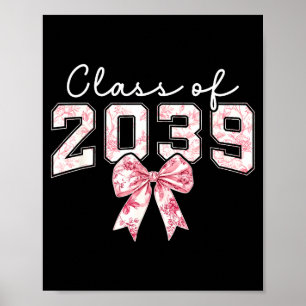Cl Of 20&#; Grad Preppy Coquette Bow Girly Girl K Poster