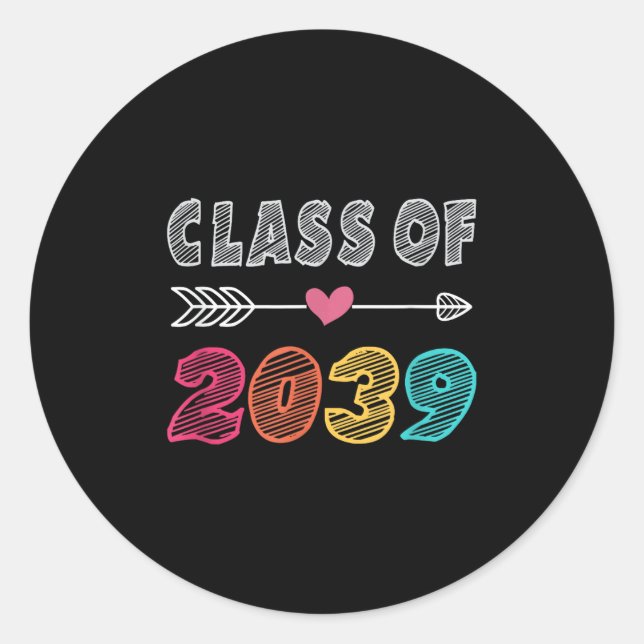 Cl Of 20&#  Grow With Me First Day School Back To Classic Round Sticker (Front)