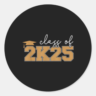 Cl Of 2k25 Graduation Celebration Style  Classic Round Sticker