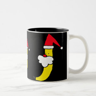 CL- Santa Banana Black Coffee Mug
