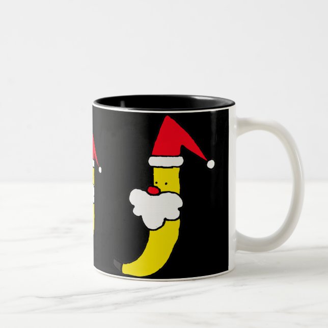 CL- Santa Banana Black Coffee Mug (Right)