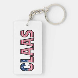 Claas Name Vorname USA Flagge Anhänger Schlüssel Keychain