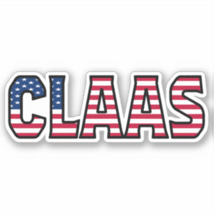 Claas Nom Prénom USA Autocollant Set d'autocollant