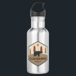Clackamas Wilderness Oregon Bear 532 Ml Water Bottle<br><div class="desc">The Clackamas Wilderness consists of five widely separated tracts of roadless land scattered left and right of the Clackamas River for 50 miles. These pieces include Big Bottom, Clackamas Canyon, Memaloose Lake, Sisi Butte and South Fork Clackamas. With the largest trees in northwest Oregon, the Clackamas Wilderness protects clean drinking...</div>