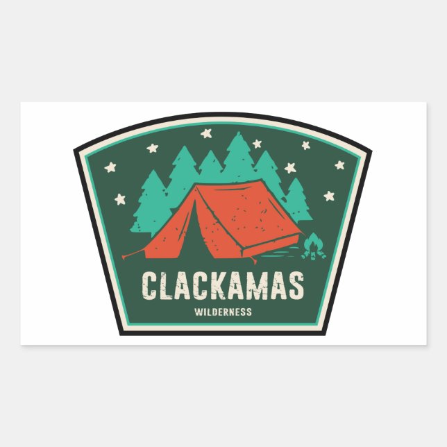 Clackamas Wilderness Oregon Camping Sticker (Front)