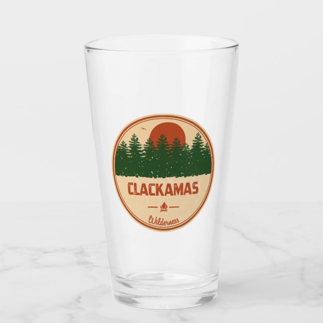 Clackamas Wilderness Oregon Glass (Front)
