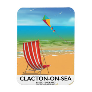 Clacton-on-sea, Essex Vintage travel poster Magnet
