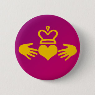 Claddagh 2 Inch Round Button