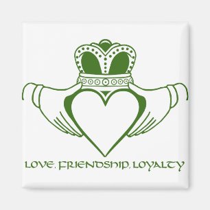 Claddagh Irish square magnet