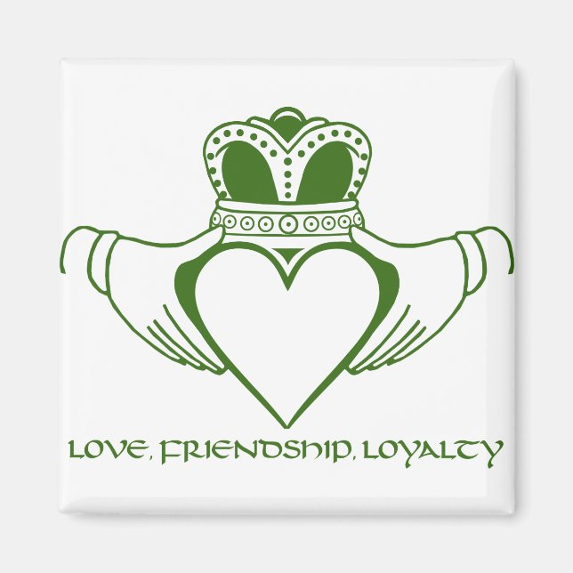 Claddagh Irish square magnet (Front)