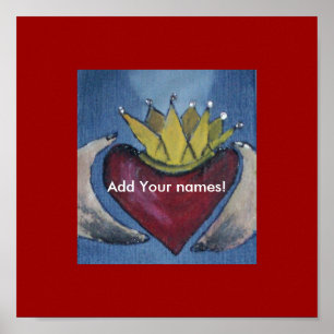 Claddagh Personalize w/ names Canvas Poster